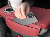 Car Armrest Cushion With 2 Cup Holder And Side Pocket Pu Leather Black V1189-LWWAL-20260327-04357