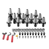CAT40 Holder ER 16/32 Set, 35 PCs, SLN FMB ER16/32 APU Tool Holders Spring Steel V952-CATDBCAT40ERJEC38V0