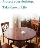 Clear Plastic Tablecloth Protector Round Table Transparent Cover Vinyl Table Cloth for Kitchen and V1188-ZC-DLL-632