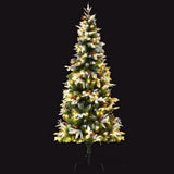 Jingle Jollys Christmas Tree 190cm Pine Cones LED Flocking Xmas Tree 680 Tips XM-TR-SNOW-190-LED