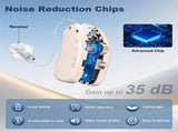 Rechargeable Hearing Amplifier with Charging Case Compact Sound Enhancer for Daily Use, Noise V1107-CS-BTFS905
