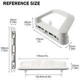 Sliding Patio Door Handle Set Mortise Lock Suitable for Sliding Glass Patio Door Keyed White V324-SLDOORLC-WH-WK