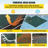 Pool Safety Cover Fits 20x40ft Rectangle Inground Safety Pool Cover Green Mesh with 4x8ft Center End V952-YYCM20X40JZYTYCG1V0
