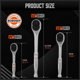 Mini Ratchet Spanner 1/2 3/8 1/4 Drive 90 Tooth Extension Bar Workshop With Bag V465-81019