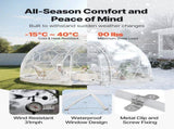 Garden Dome Tent, 2.9 x 1.75 m Outdoor Clear Bubble Tent for 2-4 Person, Weatherproof Geodesic Dome V952-TMXKZP95YCPV9WP9W001V0