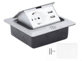 Pop Up Floor Outlet Box Embedded IP44 Waterproof Weatherproof USB Floor Electrical Outlet for Dining V1294-YM0901-3114240048311