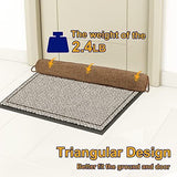 Weighted Door Draft Stopper Triangular Under-Door Gap Filler for Gaps up to 3", Wind Noise V1107-125-25434-BLK-36IN