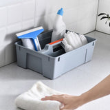 2-Compartment Plastic Cleaning Caddy-Commercial Grade Tool Organizer with Handle for Efficient V1370-AZ4-19722
