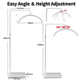 White Half Moon Floor Fill Lamp for Salon Tattoo Eyelash Makeup Beauty LED Lash Light V201-QHGMMOREONE050