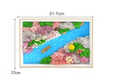 1 Set Everlasting Moss Painting Unique Creative Ocean World Picture with Photo Frame for Home V1263-JX-2503