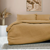 Ardor London Cinnamon Embossed Quilt Cover Set King V442-INT-QUILTCS-LONDON-CINNAMON-KI