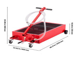 Low Profile Oil Drain Pan, 75.7 L Capacity, Rolling Oil Drain Pan with Manual Pump, 2.2 m Hose & T V952-SDWSPYCJS20GXVX4S001V0