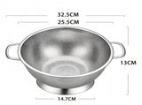 Stainless Steel Mesh Kitchen Strainer, Food Sieve with Riveted Handles and Ring Base for Pasta, V1189-LC-AMZ-00079
