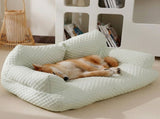 Cooling Ice Silk Pet Sofa Bed with 5D Massage Particles and Removable Washable Cover Plush V1341-ZY-MBKBLJWM-M-MINT