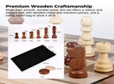 Social Hike 2 in 1 Magnetic Wooden Chess and Checkers Set - Portable Game Board V238-SUPDZ-41113523159120