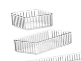 4pcs Clear Makeup Organizer Light Luxury Style Multi Compartments Large Capacity Cosmetic Organizer V1294-YM0901-3117230232011