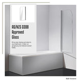 180 Degree Pivot Door 6mm Safety Glass Bath Shower Screen 800x1400mm By Della Francesca V63-829001