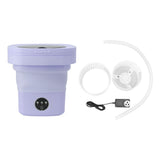 6.5L Washing Machine Folding Portable Automatic Deep Cleaning Wash and Spin Dry Washer with Water V1294-YM0703-3113230146813