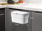 Kitchen Compost Bin with Lid 1.8 Gallon Hanging Trash Can with Lid, 7 Liter Wall-Mounted Garbage Can V1369-AZ3-W-01887