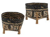Plant Basket Northern Europe Style Bamboo Weaving Plant Pot Handwoven Indoor Outdoor Storage V1294-YM0706-3111230213311