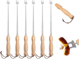 6 Pcs Marshmallow Roasting, 32 Inch Long Stainless Steel SmoresSticks Extendable Marshmallow V1259-DP01-A-2608