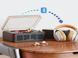 Retro CD Music Player with Bluetooth and FM Radio Multifunctional Home Audio System Brown V1263-JX-6955-2