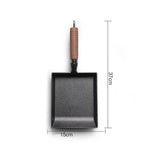 Black Rectangular Nonstick Pan with Flat Bottom, Perfect for Gas Burner Cooking and Easy Food V1370-AZ4-08804
