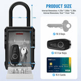 Waterproof Outdoor Security Key Box Key Box With Hook Large Key Box For Keys, Cards Home Schools V1188-MS-227-0243
