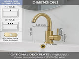 Faucet - Kitchen Faucet - Sink Faucet - 360&deg Rotatable Mixer Tap - Stainless Steel - Gold - with V1188-NK-BOL-231