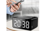 Wireless Charging Bluetooth Speaker with LED Digital Alarm Clock and FM Radio V1263-JX-6729