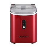 Devanti Ice Maker Machine 15kg Nugget Chewable Ice Cube IM-ZB15N01-RED