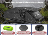 Waterproof Bike Trunk Bag 8 Liter, Black Rear Rack Bag with Reflective Elements and Detachable V1237-ZY-924-063