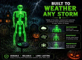 Solar Skeleton Lamp Yard Stake Halloween Decorations Garden Light, 28'' Glow Bones Figurine LED V1107-124-9942218-GRN-2PACK