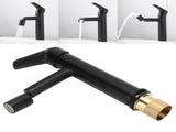 Bathroom Faucet Basin Bathroom Mixer Tap Rotational Bathroom Basin Sink Tap BlackEU 3/8 Thread V1294-YM0901-3112200135212