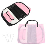 Foldable Dog Playpen With Carrying Bag Pink 145x145x61 Cm 43_171012