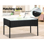 Gardeon 4 Seater Outdoor Sofa Set Wicker Setting Table Chair Furniture Black ODF-PATIO-17007-BK-AB