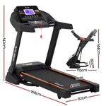 Everfit Treadmill Electric Auto Incline Home Gym Fitness Exercise Machine 490mm TMILL-480-M196-AUTO