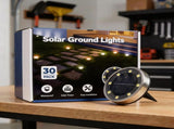 30pcs Solar Ground Lights IP68 Waterproof Warm Light High Brightness Auto On/Off Long Lasting V1163-TYN-B-30