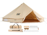 Canvas Bell Tent 5m/16.4ft 4-Season Camping Yurt Tent with Stove Jack V952-FBZXZP5MMGBZ364SNV0