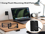 25 Pack Low Voltage Mounting Bracket, 1 Gang Flush Wall Plate, Drywall Cables Pass Through V1259-DP01-A-994