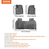 Automotive Floor Mats Fits for Chevrolet Silverado/GMC Sierra 1500 3 pcs V952-KCDBDXFLSILVY37NOV0