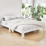 Artiss Bed Frame Queen Size Wooden White JADE WBED-C-040Q-N-153-AB