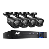 UL-TECH 1080P Security Camera System 4CH DVR with 4 CCTV Square Cameras CCTV-4C-4S-BK