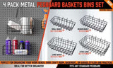 4Pc Pegboard Baskets Set Storage Bins Peg Board Organizer 4 Size Display Hangers V465-97789-AU-5