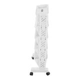 White Storage Organizer Shelf Removable Plastic Movable Bookshelf for Home Study Room 5 Layer V1294-YM0703-3112230036911