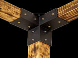 Roof Pergola Gazebo Shed Matte Black Steel Brackets DIY Kits V63-847771