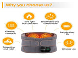 Heated Waist Belt with Vibration Massage Infrared Heat Therapy, 3 Temp Levels, Rechargeable & V1232-HGDRHYD002