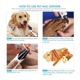 Pet Nail Grinder Dog Cat Electric Trimmer Rechargeable Clipper Claw Filer N8 V238-SUPDZ-33161983164496