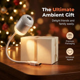 2 in 1 Projector Night Light USB Starry Sky Projection Lamp with Adjustable Brightness for Bedroom V1192-AZ-W-26362