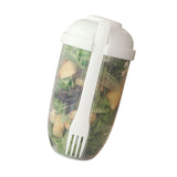 Salad Cup PP Portable Salad Container with Lid and Fork for Travel Outdoor Exercise 1000ml V1294-YM0901-3118240159811